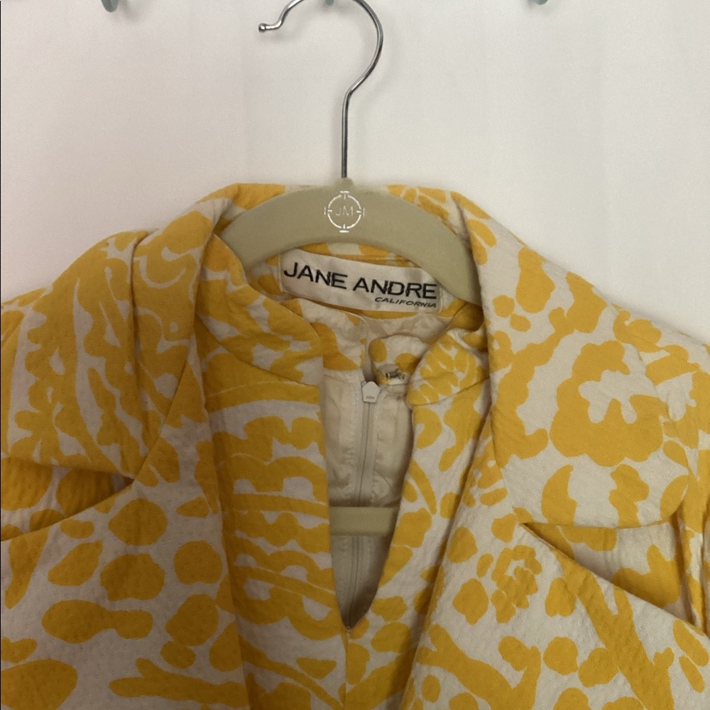 Vintage yellow thermal dress with jacket - Picture 2 of 14